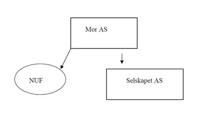 Fisjon av deler av et nuf til et as1