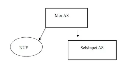 Fisjon av deler av et nuf til et as3